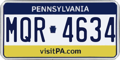 PA license plate MQR4634
