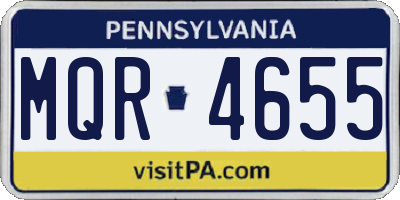 PA license plate MQR4655