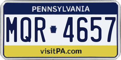 PA license plate MQR4657