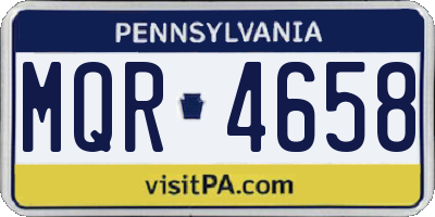 PA license plate MQR4658