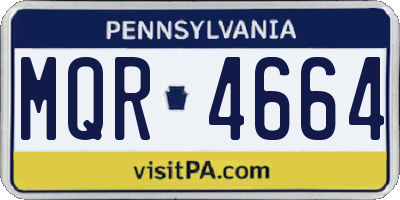 PA license plate MQR4664