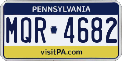 PA license plate MQR4682