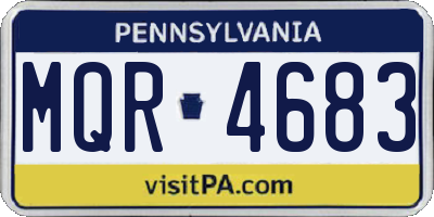 PA license plate MQR4683