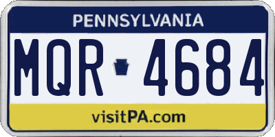 PA license plate MQR4684