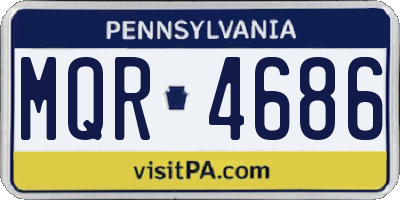 PA license plate MQR4686