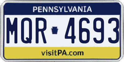 PA license plate MQR4693