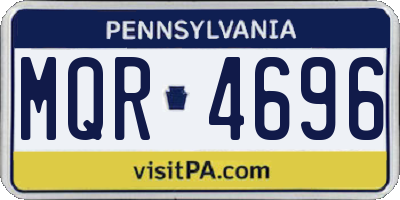 PA license plate MQR4696
