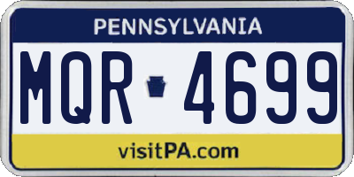 PA license plate MQR4699