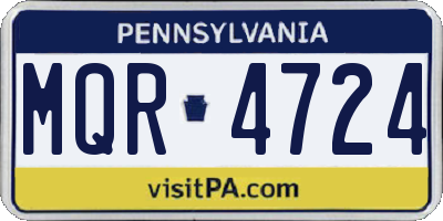 PA license plate MQR4724