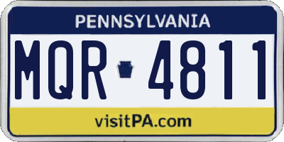 PA license plate MQR4811
