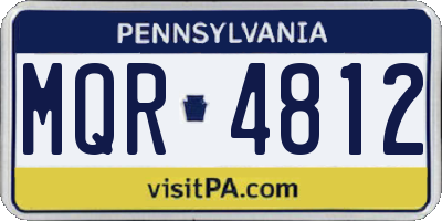 PA license plate MQR4812