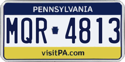 PA license plate MQR4813