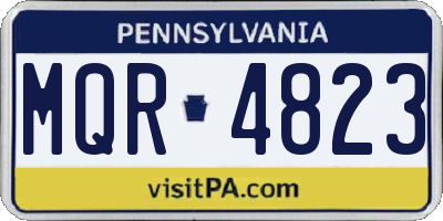 PA license plate MQR4823