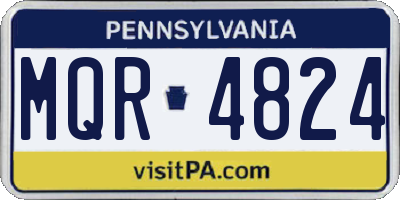 PA license plate MQR4824