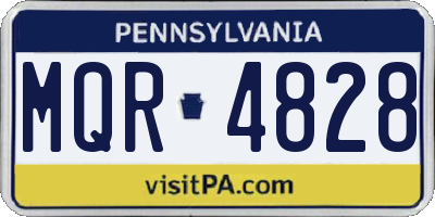 PA license plate MQR4828
