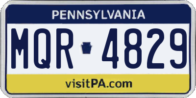 PA license plate MQR4829