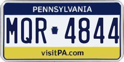 PA license plate MQR4844