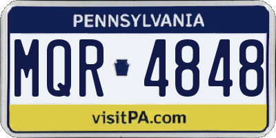 PA license plate MQR4848