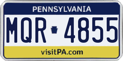PA license plate MQR4855