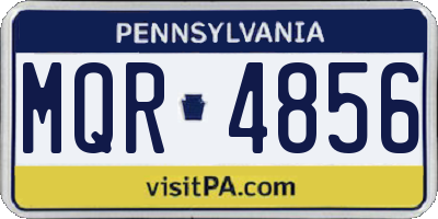 PA license plate MQR4856