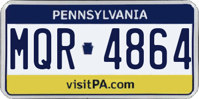 PA license plate MQR4864