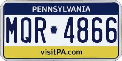 PA license plate MQR4866