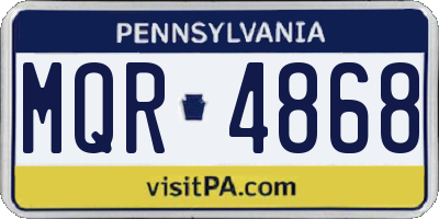 PA license plate MQR4868