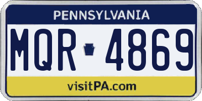 PA license plate MQR4869