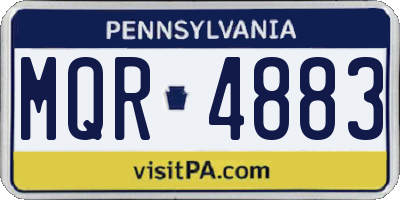 PA license plate MQR4883