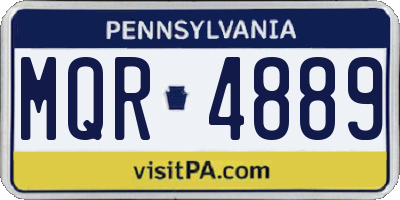 PA license plate MQR4889