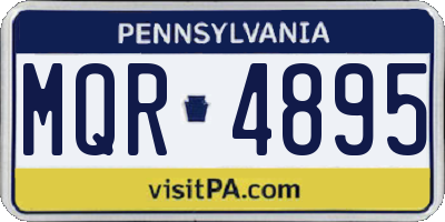 PA license plate MQR4895