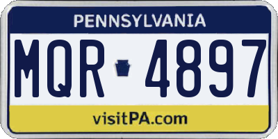 PA license plate MQR4897