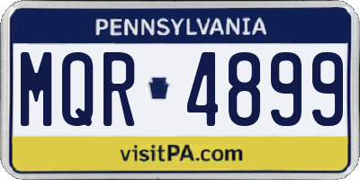 PA license plate MQR4899