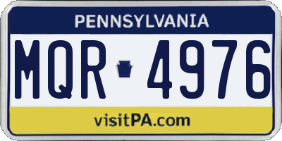 PA license plate MQR4976