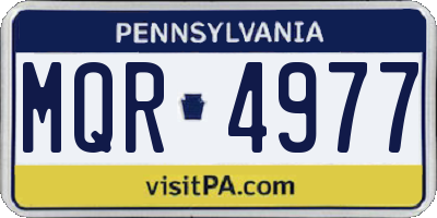 PA license plate MQR4977