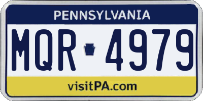 PA license plate MQR4979