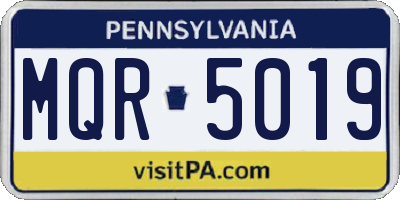 PA license plate MQR5019