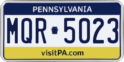 PA license plate MQR5023