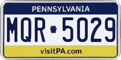 PA license plate MQR5029