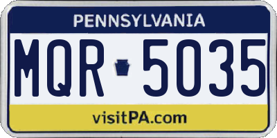 PA license plate MQR5035