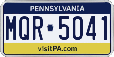 PA license plate MQR5041