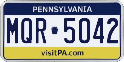 PA license plate MQR5042