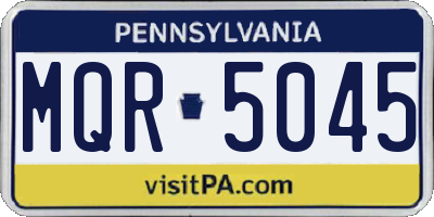 PA license plate MQR5045