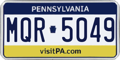 PA license plate MQR5049