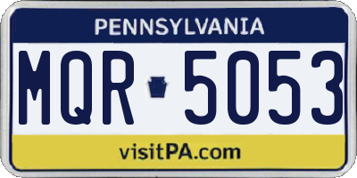 PA license plate MQR5053