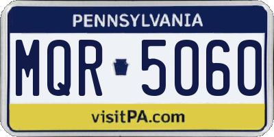 PA license plate MQR5060