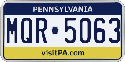 PA license plate MQR5063