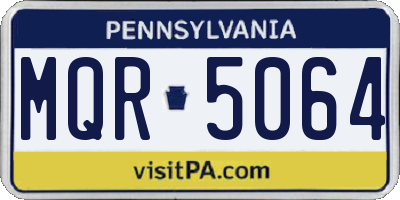 PA license plate MQR5064