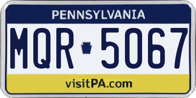 PA license plate MQR5067