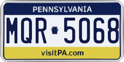 PA license plate MQR5068